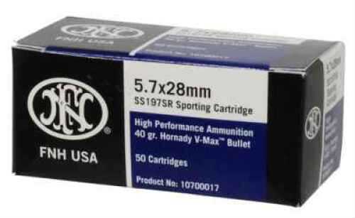 5.7x28MM 50 Rounds Ammunition Federal Cartridge 40 Grain Ballistic Tip