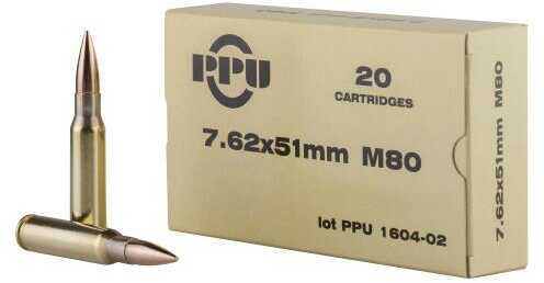 7.62 NATO 20 Rounds Ammunition Prvi Partizan 145 Grain FMJ