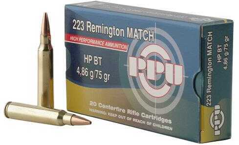 223 Remington 20 Rounds Ammunition Prvi Partizan 75 Grain Hollow Point Boat Tail