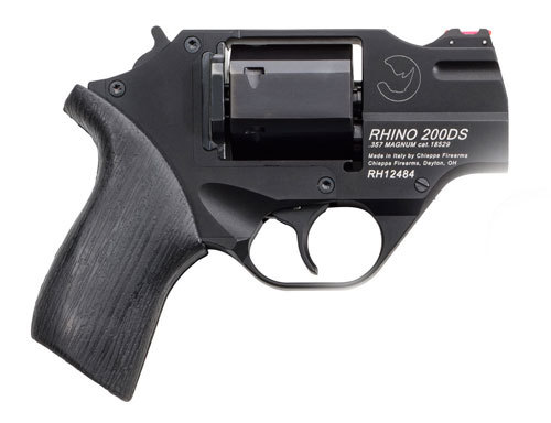 Chiappa Rhino 200DS .357 Mag Revolver 2" Barrel 6 Rounds Black Fiber Optic Front Sight Rubber Grips Nickel Finish