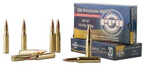 308 Winchester 20 Rounds Ammunition Prvi Partizan 168 Grain Hollow Point Boat Tail
