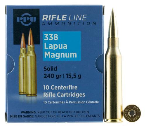 338 <span style="font-weight:bolder; ">Lapua</span> <span style="font-weight:bolder; ">Magnum</span> 10 Rounds Ammunition Prvi Partizan 240 Grain Copper