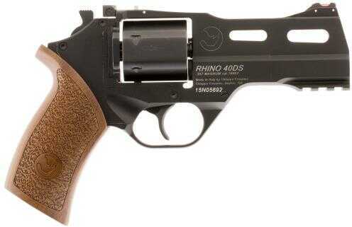 Chiappa Rhino Revolver 40SAR 357 Magnum 4" Barrel 6rd Wood Grips Black