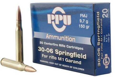 30-06 Springfield 20 Rounds Ammunition Prvi Partizan 150 Grain Full Metal Jacket