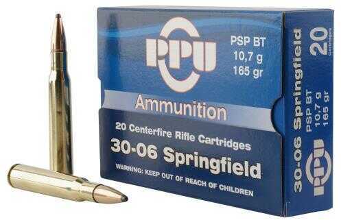 30-06 <span style="font-weight:bolder; ">Springfield</span> 20 Rounds Ammunition Prvi Partizan 165 Grain Soft Point