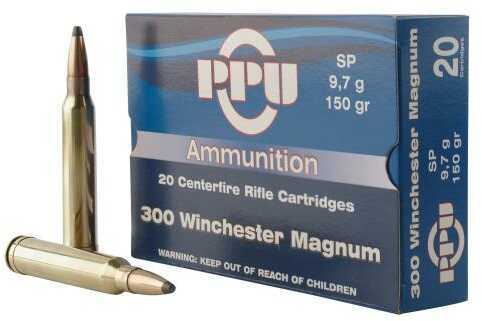 300 Winchester Magnum 20 Rounds Ammunition Prvi Partizan 150 Grain Soft Point