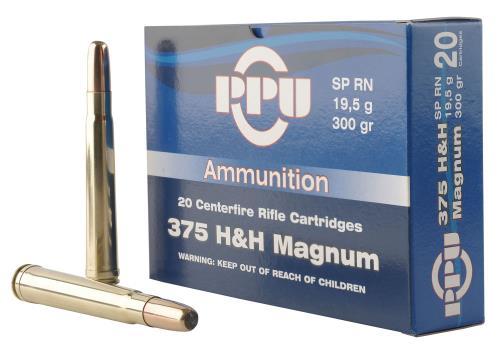 375 <span style="font-weight:bolder; ">H&H </span>10 Rounds Ammunition Prvi Partizan<span style="font-weight:bolder; "> 300</span> Grain Soft Point Nose