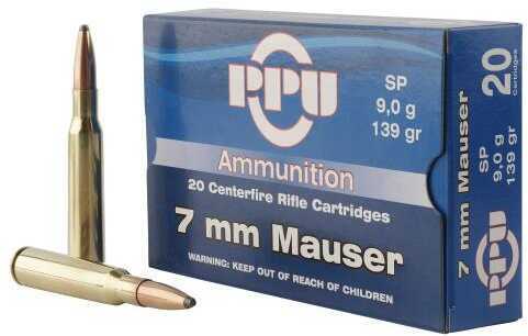 7x57mm Mauser 20 Rounds Ammunition Prvi Partizan 139 Grain Jacketed Soft Point