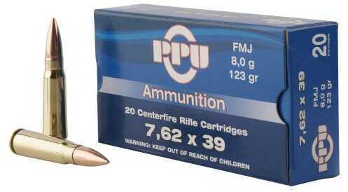 7.62X39mm 20 Rounds Ammunition Prvi Partizan 123 Grain Full Metal Jacket