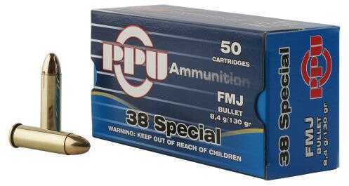 38 Special 50 Rounds Ammunition Prvi Partizan 130 Grain FMJ