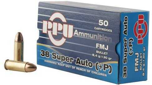 38 Super Automatic 50 Rounds Ammunition Prvi Partizan 130 Grain Full Metal Case