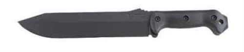 Click to see larger image. KABAR Becker Combat Bowie Fixed Blade Knife 1095 Cro-Van/Black Plain Clip Point Codura Sheath 9" Carbine Black Grivory B