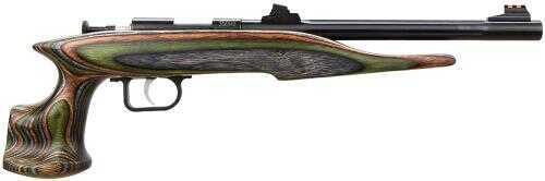 Crickett Chipmunk Hunter 22 Long Rifle Pistol10.5" Barrel 1 Round Laminated Camo Wood Grip Blue 40005