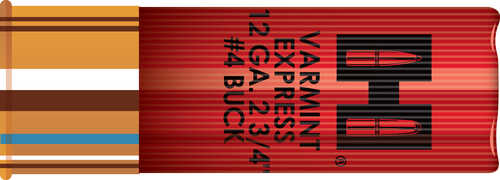 Click to see larger image. 12 Gauge 10 Rounds Ammunition Hornady 2 3/4" 24 Pellets Lead #4 Buck