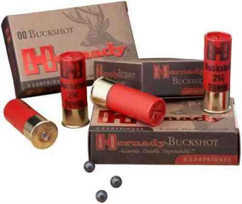 12 Gauge 10 Rounds Ammunition Hornady 2 3/4" 9 Pellets Lead #00 Buck