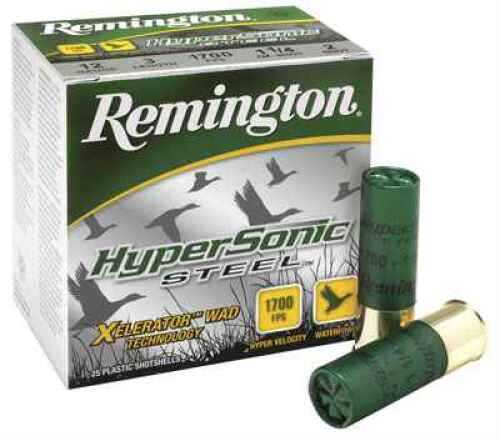 12 Gauge 25 Rounds Ammunition Remington 3" 1 1/4 oz Steel #2