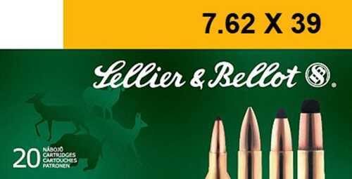 7.62X39mm 20 Rounds Ammunition Sellier & Bellot 123 Grain Jacketed Soft Point