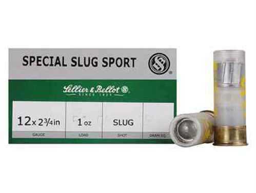 12 Gauge 25 Rounds Ammunition Sellier & Bellot 2 3/4" 1 oz Slug #Slug