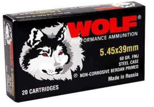 5.45X39mm 750 Rounds Ammunition Wolf Performance Ammo 60 Grain Full Metal Jacket