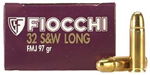 32 S&W Long 50 Rounds Ammunition Fiocchi Ammo 97 Grain Full Metal Jacket