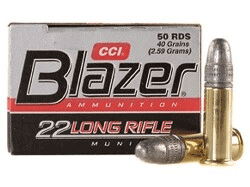 22 Long Rifle 50 Rounds Ammunition CCI 40 Grain Lead