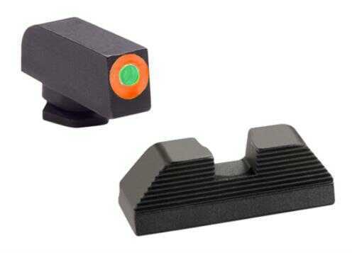 Ameriglo Hackathorn Sight for Glock 42 & 43, Steel Green w/Orange Outline Md: GL436