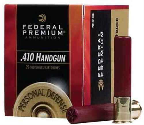 410 Gauge 20 Rounds Ammunition Federal Cartridge 3" 5 Pellets Lead #000 Buck