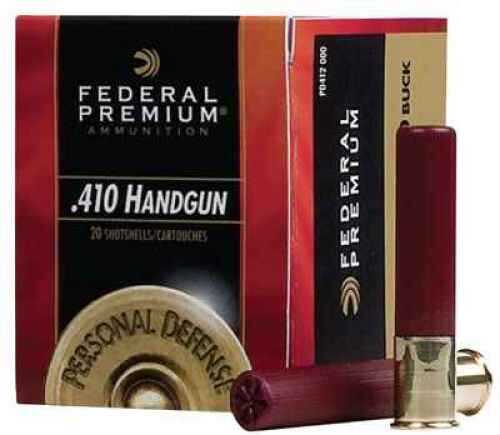 410 Gauge 20 Rounds Ammunition Federal Cartridge 3" 9 Pellets Lead #4 Buck