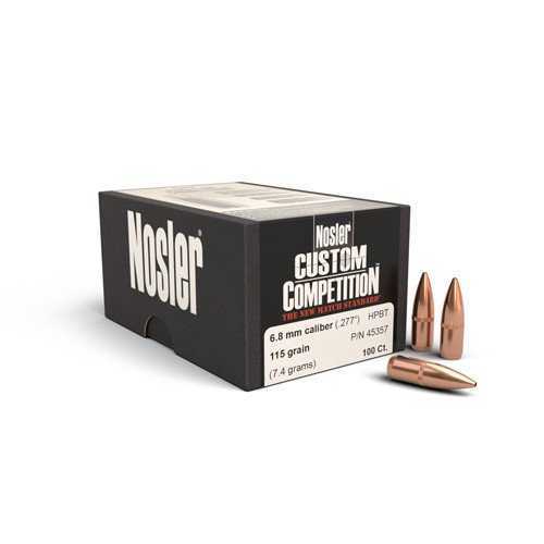 Nosler Custom Competition 6.8 115 HPBT Bullets 100 45357