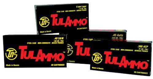 Tulammo 45 ACP 230 Grains FMJ Steel Case 50 Rounds TA452300