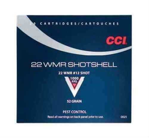 22 Winchester Magnum Rimfire 20 Rounds Ammunition CCI N/A Shotshell