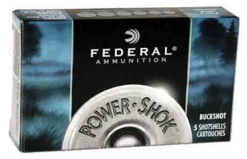 12 Gauge 5 Rounds Ammunition Federal Cartridge 2 3/4" 8 Pellets Lead #000 Buck