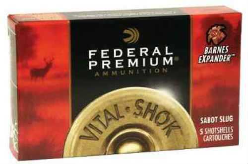 12 Gauge 5 Rounds Ammunition Federal Cartridge 2 3/4" 1 oz Sabot Slug #Slug
