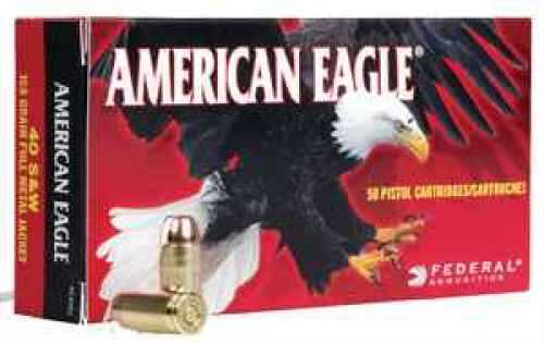 40 S&W 50 Rounds Ammunition Federal Cartridge 180 Grain Full Metal Jacket