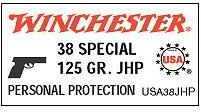 38 Special 50 Rounds Ammunition Winchester 125 Grain Soft Point