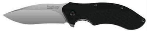 Kershaw Clash Folding Knife/Assisted 8Cr13MOV/Bead Blast Plain Clip Point Flipper/Pocket 3" Black Nylon Box 1605