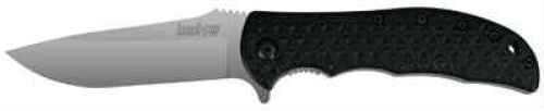 Kershaw Volt II Folding Knife/Assisted 8Cr13MOV/Bead Blast Plain Drop Point Flipper/Pocket Clip 3.125" Black Nylon Box 3