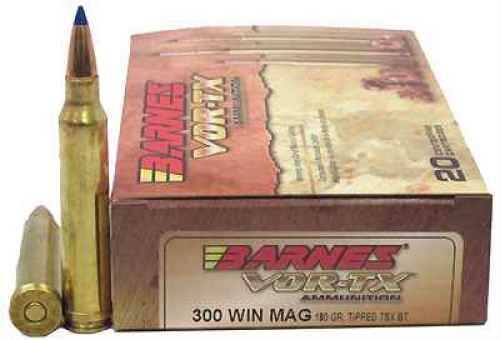 Barnes 300 Winchester Magnum 180 Grain Tipped TSX - 20 Rounds for Long-Range Precision