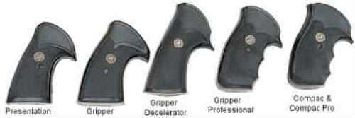 Pachmayr Grip Gripper Fits S&W J Frame Round Butt with Finger Grooves Black 3249