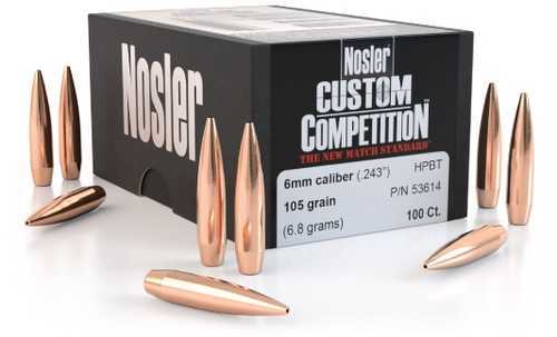 Nosler Custom Competition 6MM (.243") 107 HPBT Bullets 100 49742