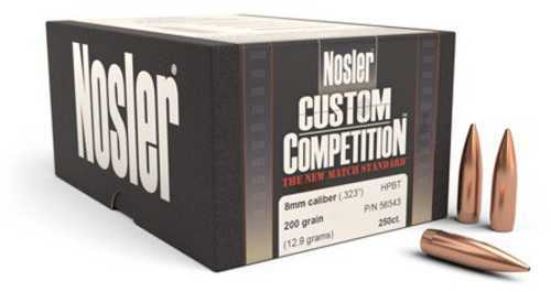 Nosler Custom Competition 8mm (.323") 200 HPBT Bullets per 100