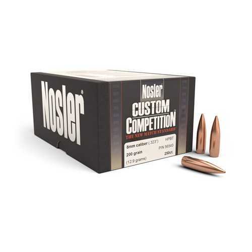 Nosler Custom Competition 8MM 200 Grain HPBT Bullets Per 250