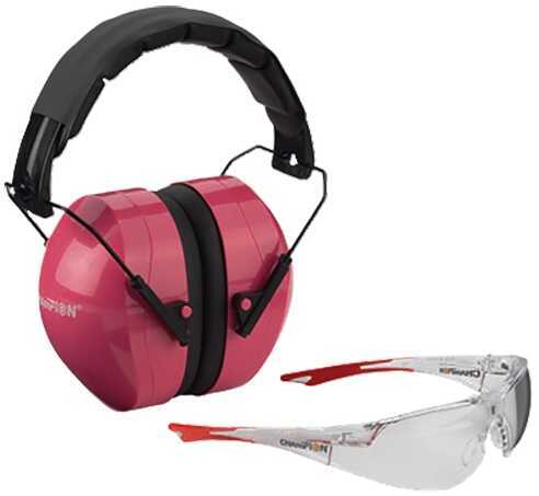 Champion Traps and Targets Shooting Glasses Ballistic Eyes Ears Combo Pink 40624