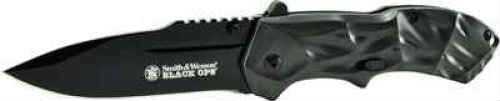 Schrade Black Ops Knife 3G MAGIC Assist Drop Point Blade Grey Aluminum Handle Pocket Clip SWBLOP3