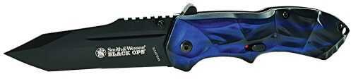 Taylor Brands / BTI Tools SW Knife Smith & Wesson Knives Black Ops Blue Tanto SWBLOP3TBL