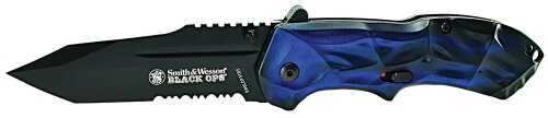 Taylor Brands / BTI Tools SW Knife Smith & Wesson Knives Black Ops Blue Tanto SWBLOP3TBLS