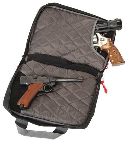 G Outdoors Inc. Quad Pistol Case with Quilted Tricot Lining Nylon Black 1310PC