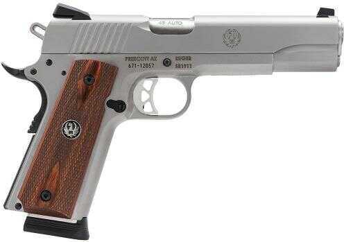 Ruger SR1911 Standard 45 ACP 5" Barrel 8+1 Rounds Slim Hardwood Grip Low-Glare Stainless Steel Frame Semi Automatic Pistol 6700