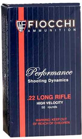 Fiocchi Shooting Dynamics 22 Long Rifle 38 Grain Plated Lead Hollow Point Ammunition 50 Rounds Per Box Md: 22FHVCHP