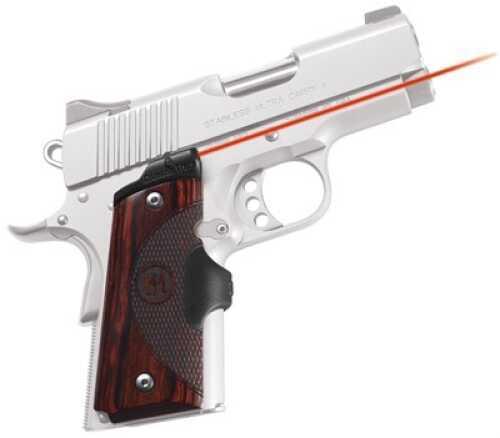 Crimson Trace Corporation Master Series LaserGrip 1911 Officers/Defender Natural Rosewood Micro-Compa